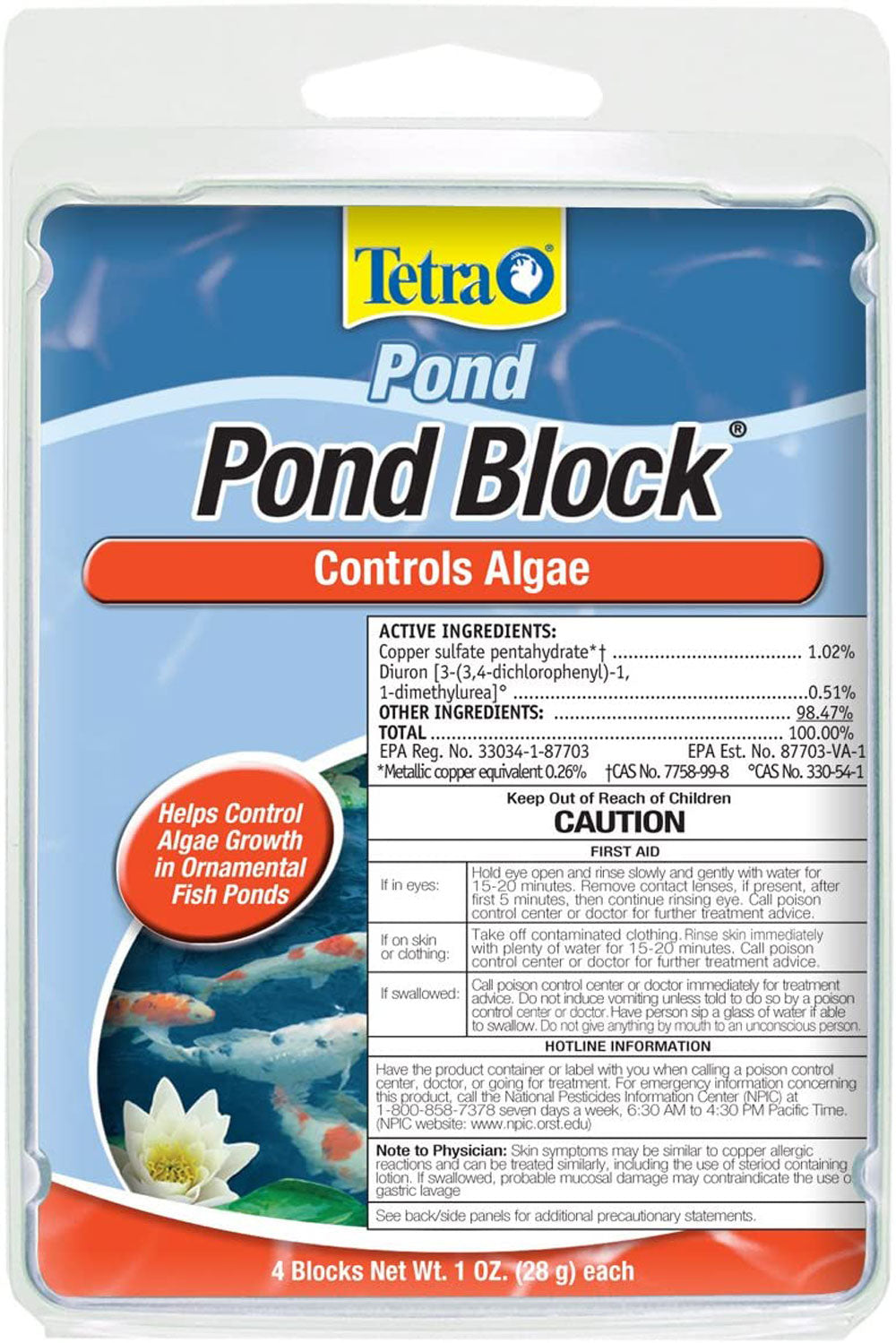 Tetra, Pond Block Anti-Algae, 4 count