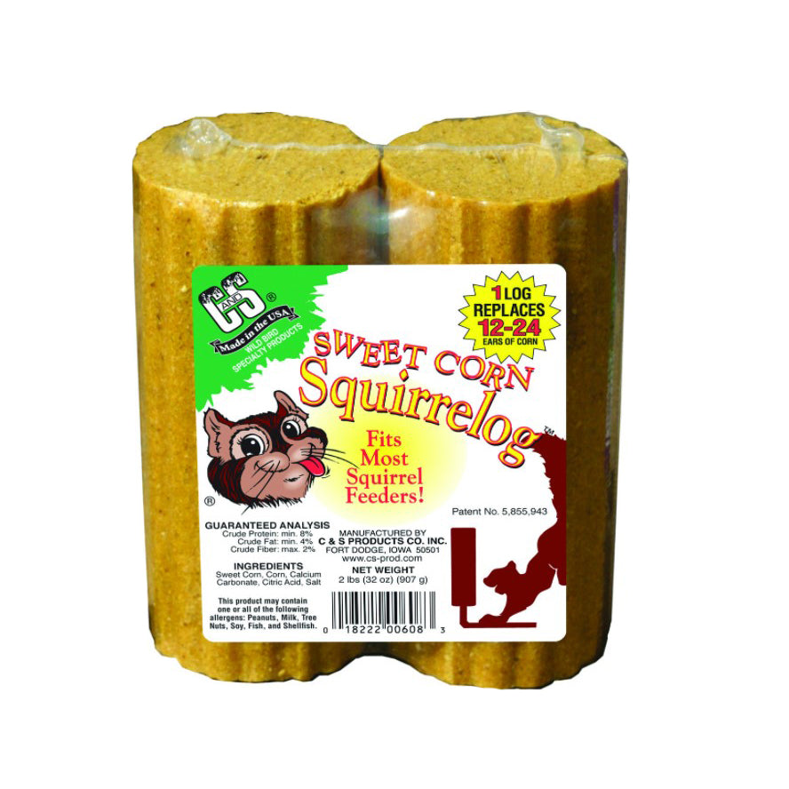Sweet Corn Squirrel Log, 2 Pack