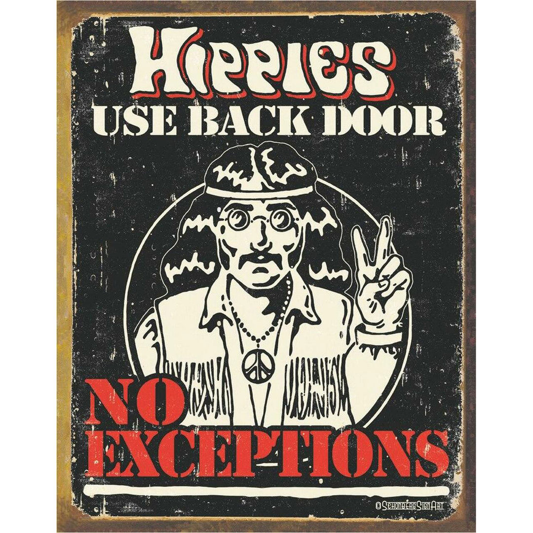 Schonberg - Hippies Metal Sign