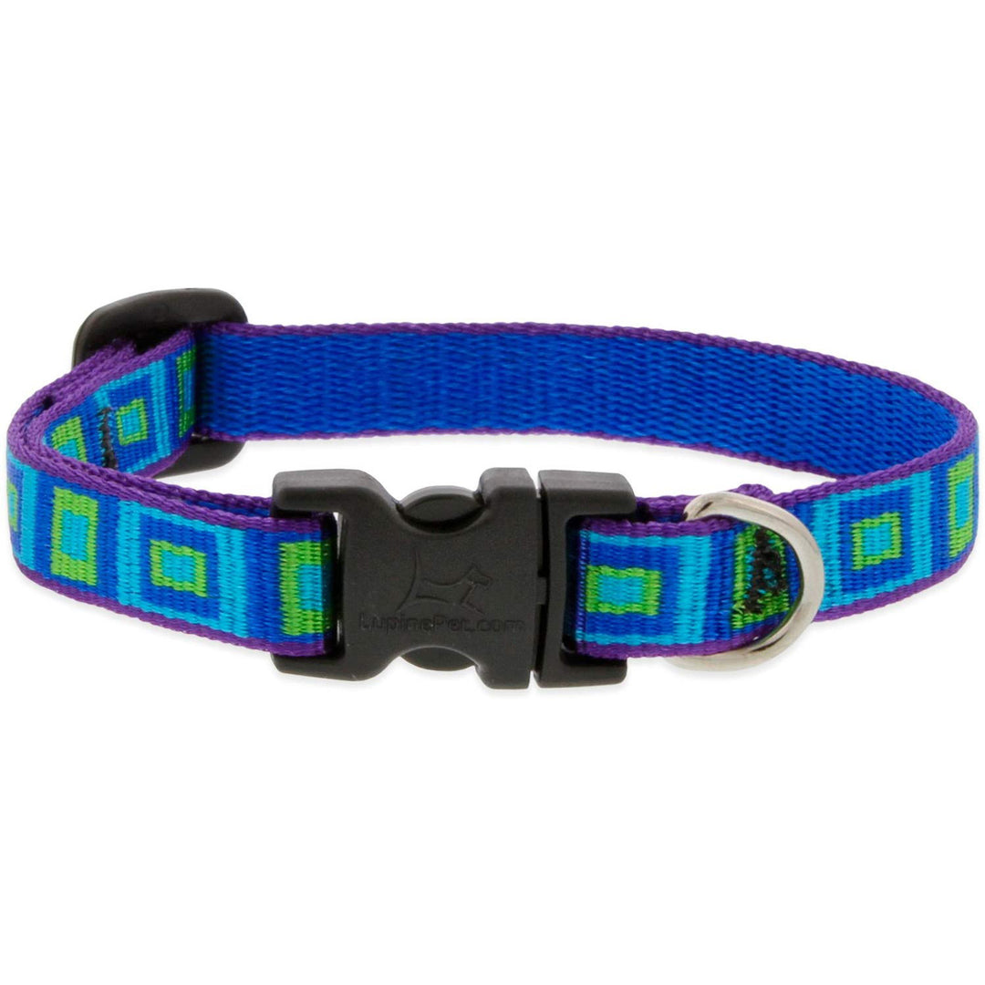 Lupine Dog Collar, 1/2" Wide, 10"-16" Adjustable Neck, Sea Glass