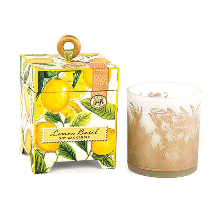 Lemon Basil Soy Wax Candle, 6.5 oz.