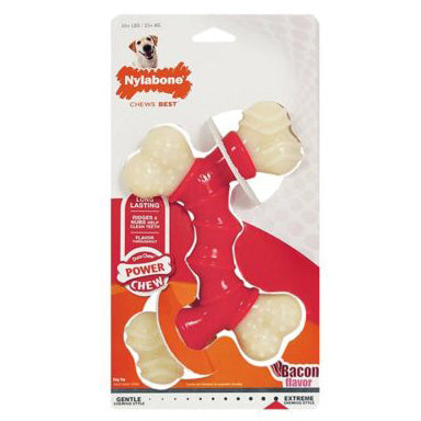 Nylabone Dura Chew Double Bone Bacon Flavor - Petite Size