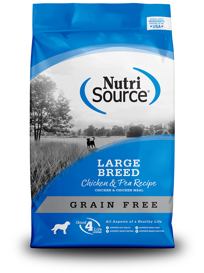 NutriSource Large Breed Grain-Free Chicken & Pea Dog Food, 30 lbs
