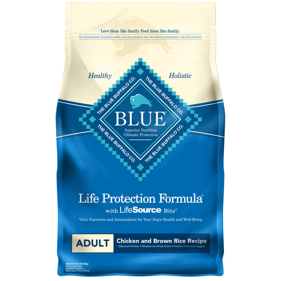 Blue Buffalo Adult Chicken & Rice Recipe Dog Food, 6 LB