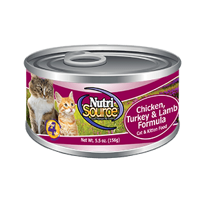 NutriSource Chicken, Turkey & Lamb Cat and Kitten Food, 5.5 oz.