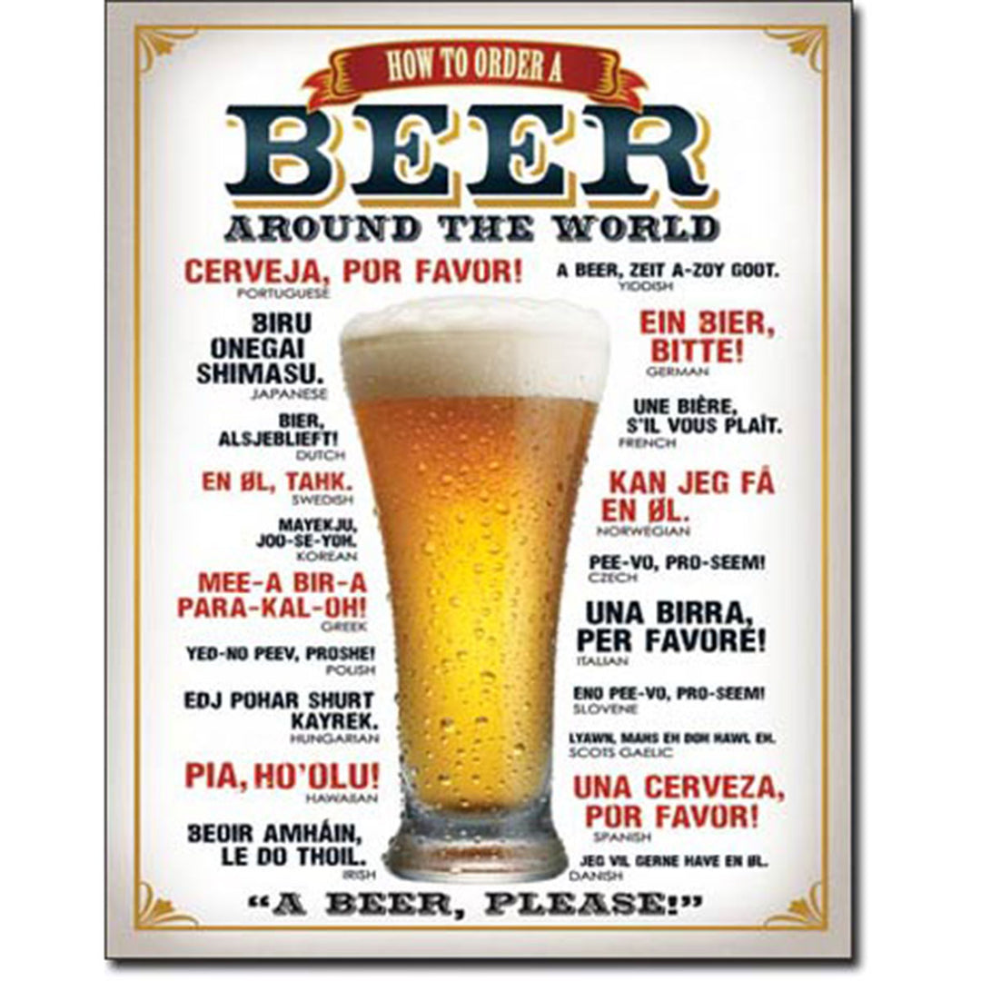 How To Order A Beer Tin Sign