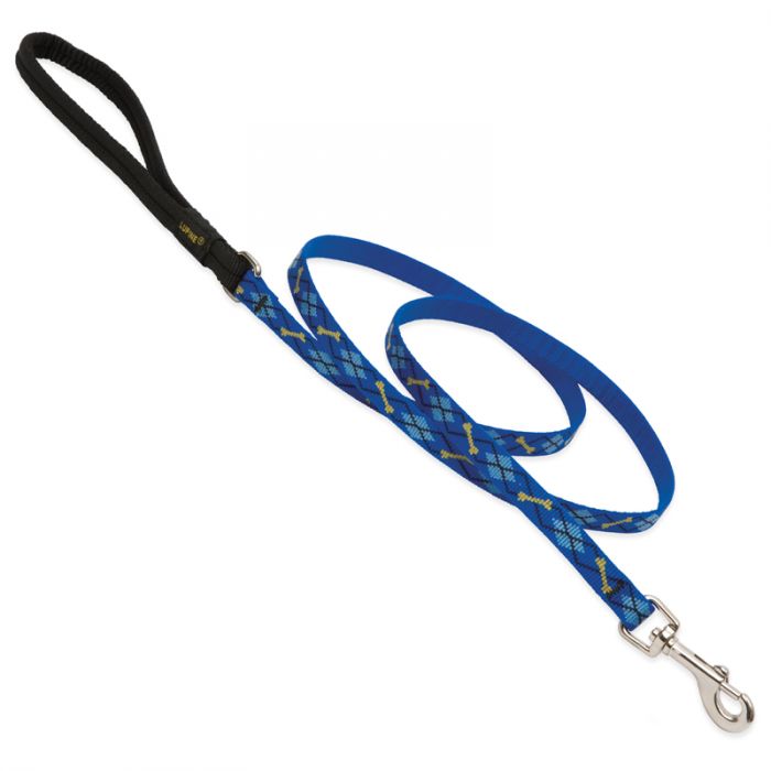 Lupine Dog Leash, 1/2" Wide, 6' Lead, Dapper Dog