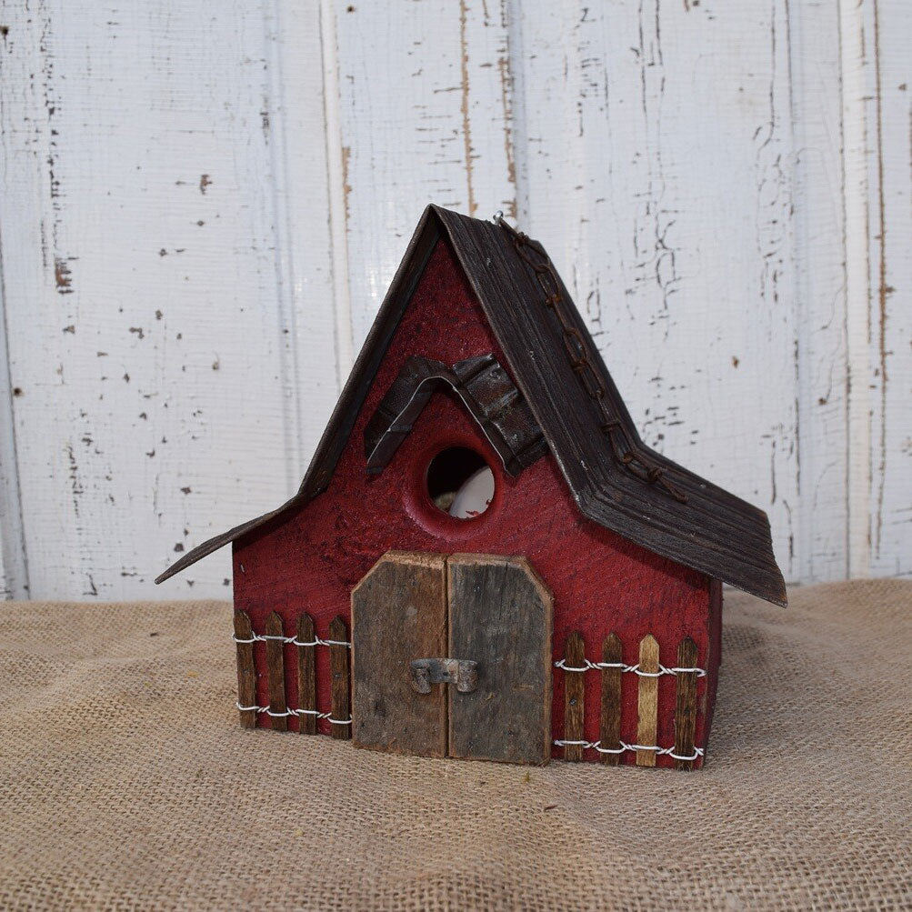 Nature Creations Rustic Barnboard Birdhouse, Medium #28 (Colors May Vary)