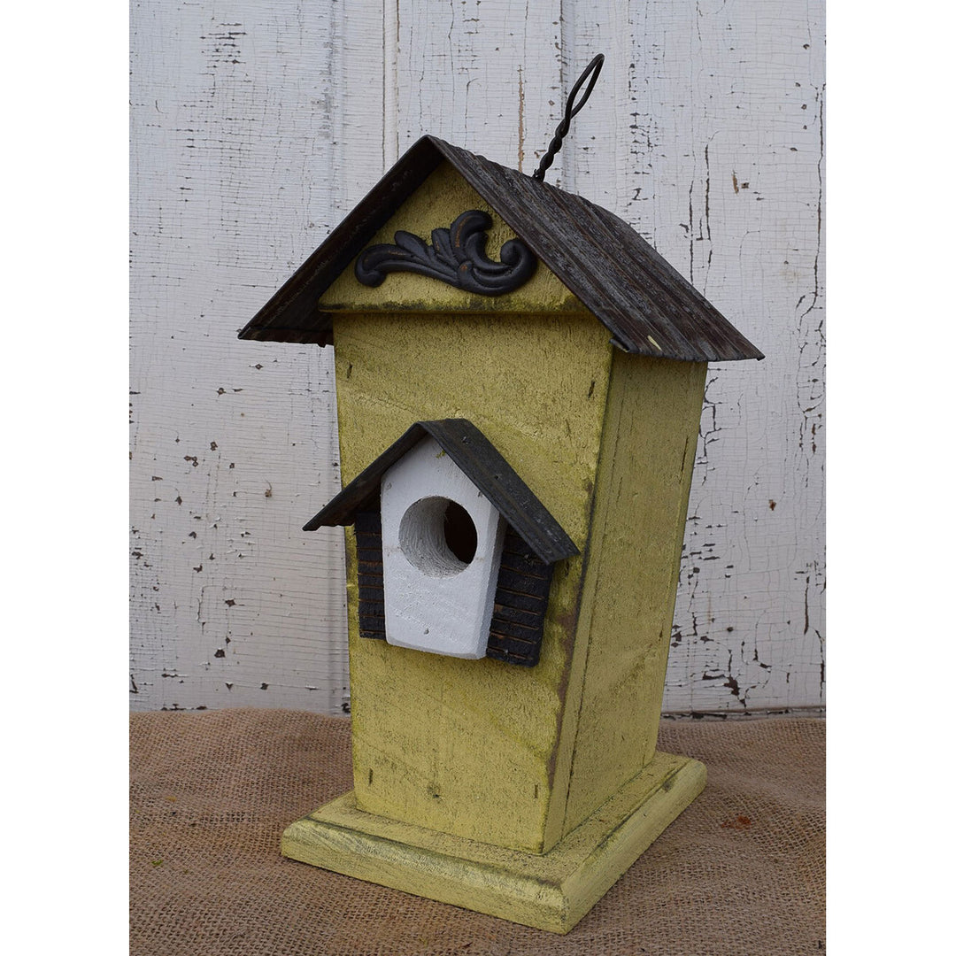 Nature Creations Rustic Barnboard Birdhouse, Medium #47 (Colors May Vary)