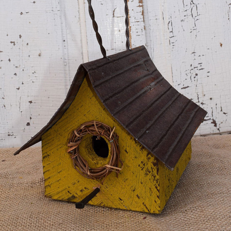 Nature Creations Rustic Barnboard Birdhouse, Small #40 (Colors May Vary)