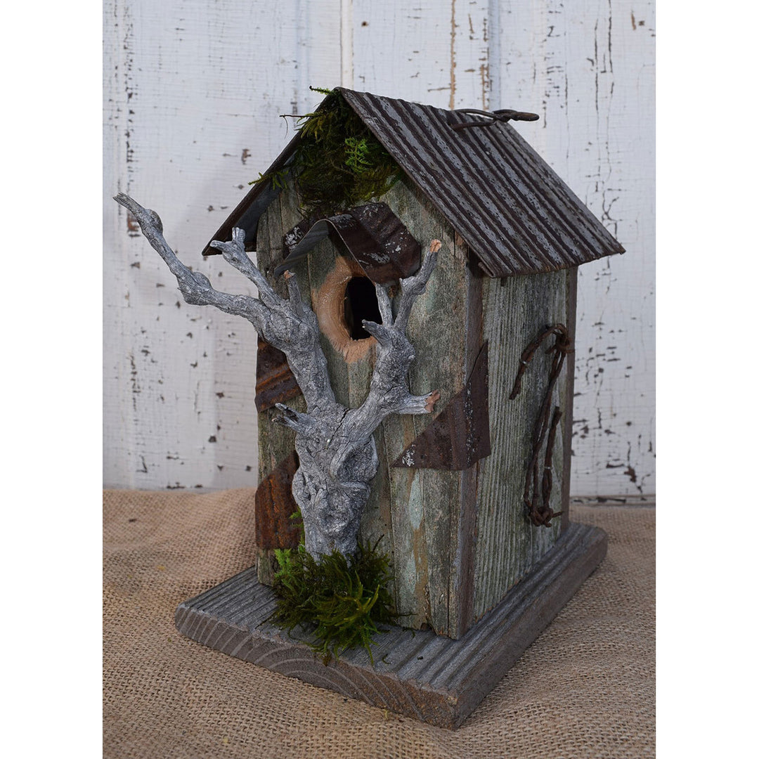 Nature Creations Rustic Barnboard Birdhouse, Small #34 (Colors May Vary)
