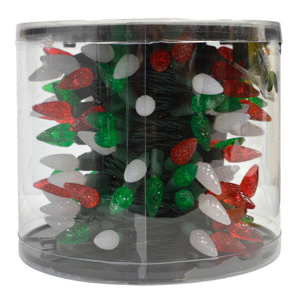 Holiday Bright Lights® LED C6 Commercial Grade 100 Lights/50 Ft. Reel, Traditional (Red, Green, White)