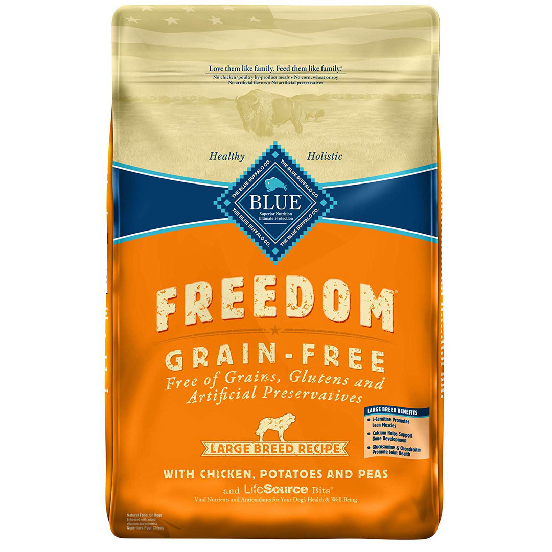 Blue Buffalo Freedom Grain-Free Chicken Large Breed Adult Dog Food, 24 LB
