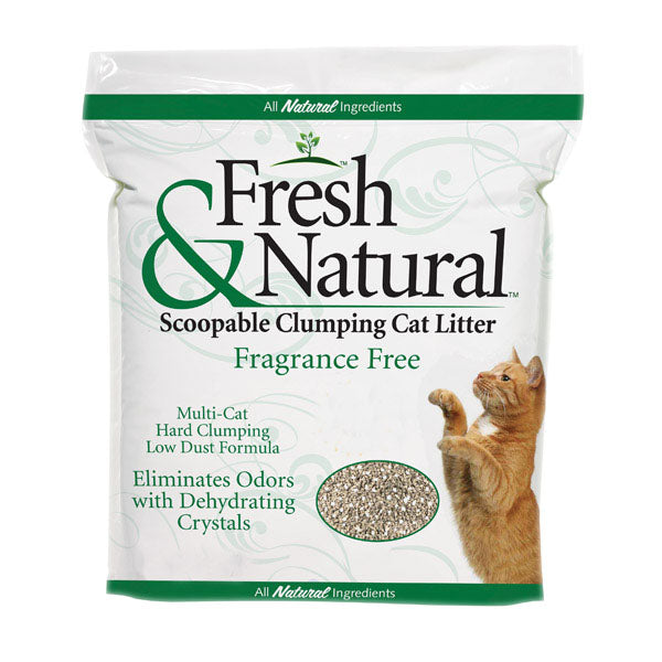 Fresh & Natural Fragrance Free Scoopable Clumping Cat Litter-40 lbs