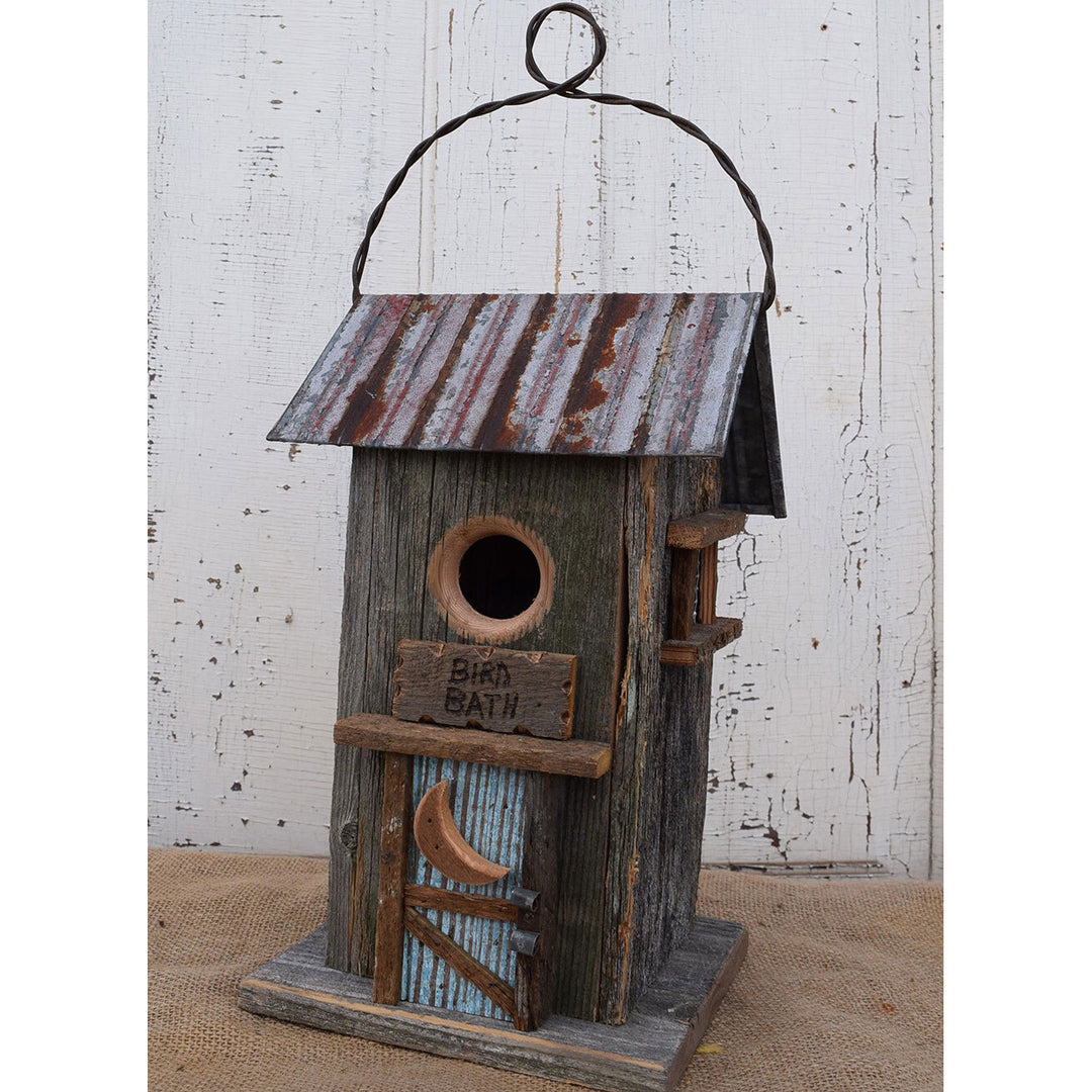 Nature Creations Rustic Barnboard Birdhouse, Medium #50 (Colors May Vary)