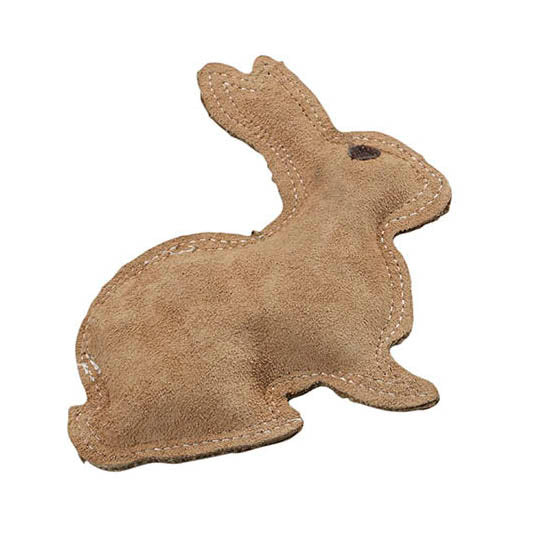Spot Dura-Fused Leather Rabbit Dog Toy, Small Size