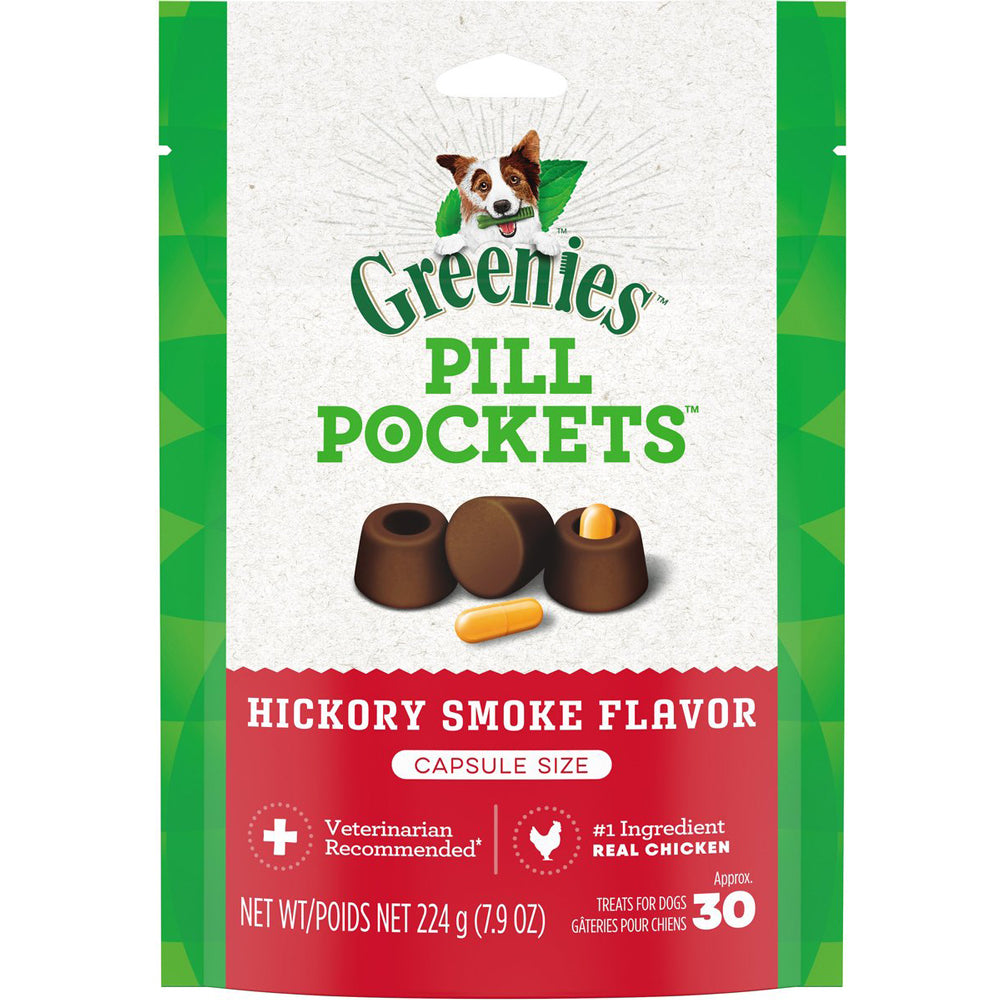 Greenies, Pill Pockets Canine Hickory Smoke Flavor Dog Treats, 7.9 oz.