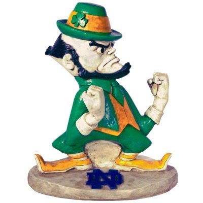 Notre Dame Leprechaun College Mascot Statue
