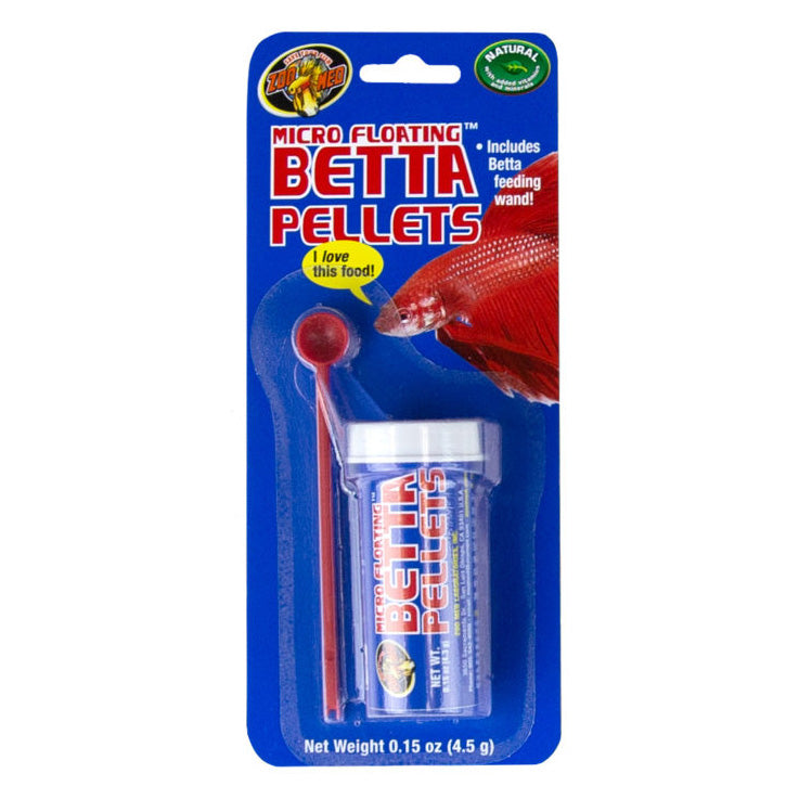 Zoomed, Betta Micro Floating Pellets Fish Food, 0.15 oz