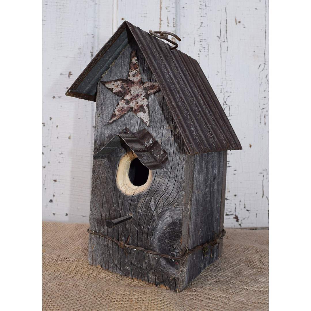 Nature Creations Rustic Barnboard Birdhouse, Small #12 (Colors May Vary)