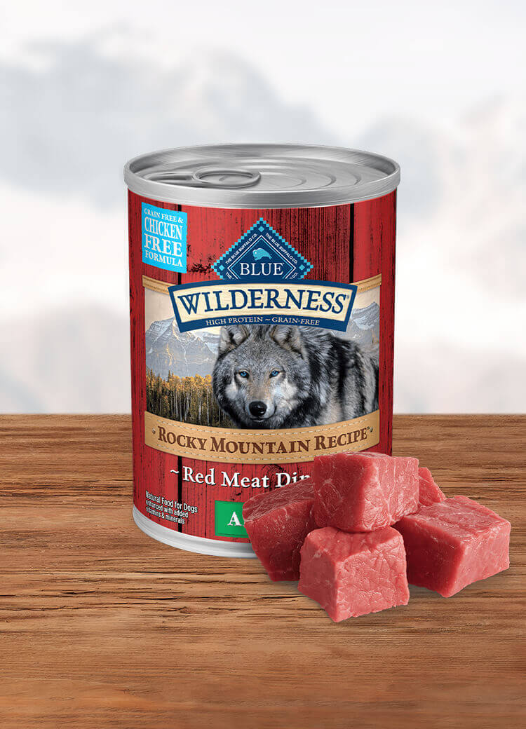 Blue Buffalo, Wilderness Rocky Mountain Recipe, Red Meat Dinner, Canned Dog Food, 12.5 oz