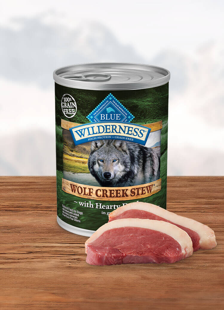 Blue Buffalo, Wolf Creek Stew, Hearty Duck Stew, Canned Dog Food, 12.5 oz