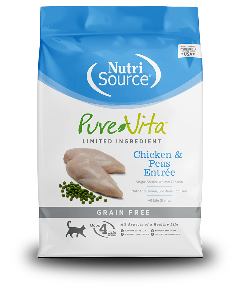 PureVita Chicken & Peas Entrée Grain-Free Cat Food, 6.6 LB