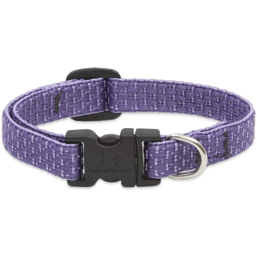Lupine Eco Dog Collar, 1/2" Wide, 10"-16" Adjustable Neck, Lilac