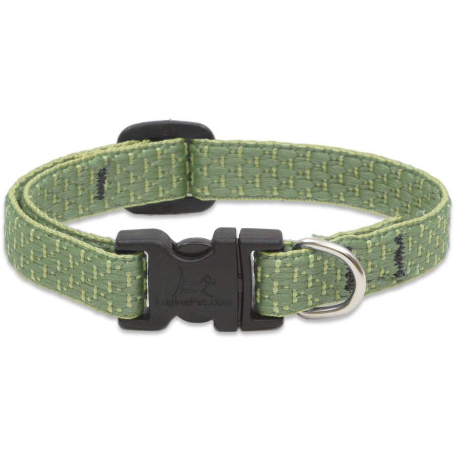 Lupine Eco Dog Collar, 1/2" Wide, 10"-16" Adjustable Neck, Moss