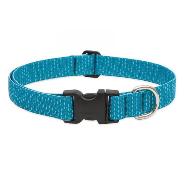 Lupine Dog Collar, 1" Wide, 16"-28" Adjustable Neck, Tropical Sea