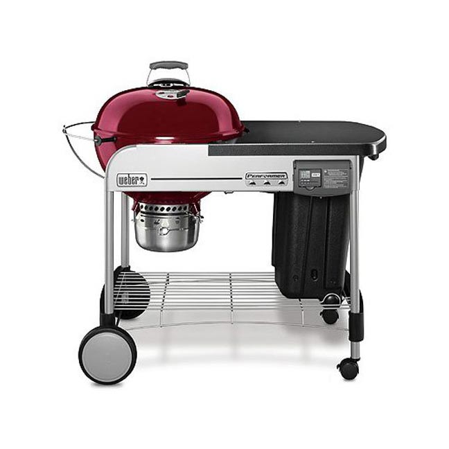 Weber Performer Deluxe Charcoal Grill, 22", Crimson