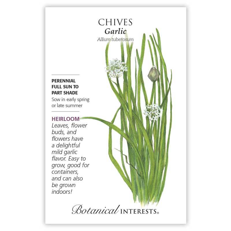 Chives, Botanical Interests Garlic Seeds (Heirloom)