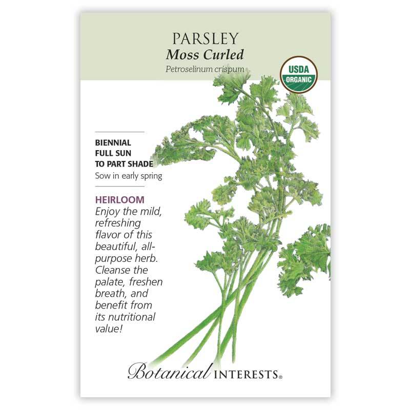 Parsley, Botanical Interests Moss Curled Seeds Organic, (Heirloom)