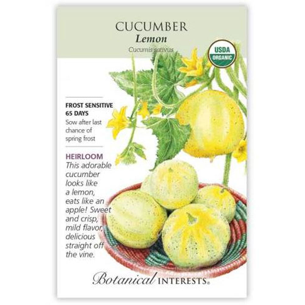 Botanical Interests, Cucumber, Lemon Organic
