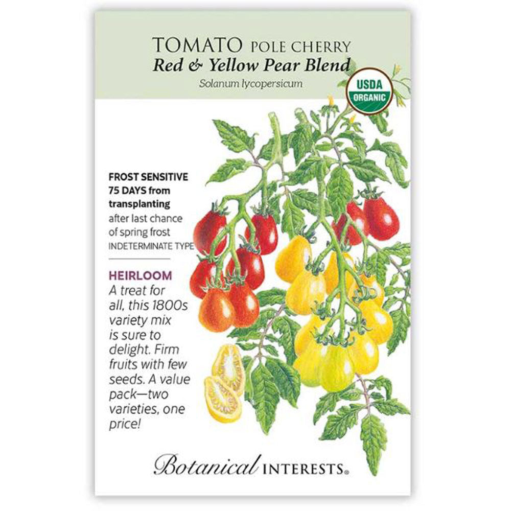 Botanical Interests, Tomato, Cherry Red/Yellow Pear Organic