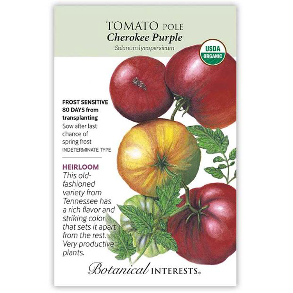 Botanical Interests, Tomato Pole, Cherokee Purple Organic