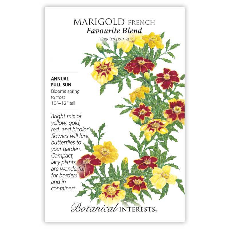 Marigold, Botanical Interests Favourite Blend French Seeds