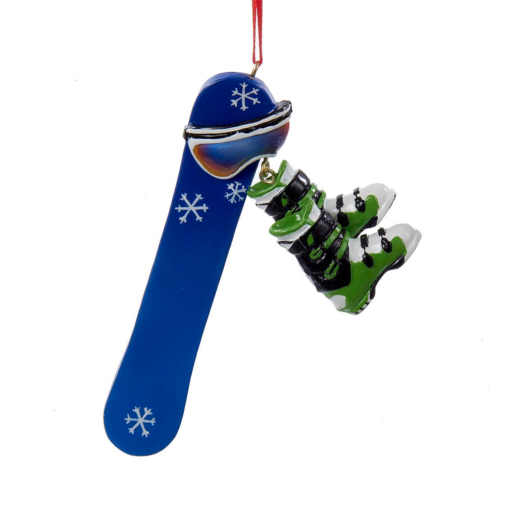 Snowboard Ornament for Personalization, 4.5"