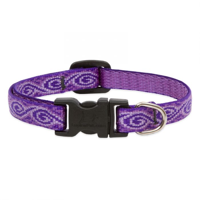 Lupine Dog Collar, 1/2" Wide, 8"-12" Adjustable Neck, Jelly Roll