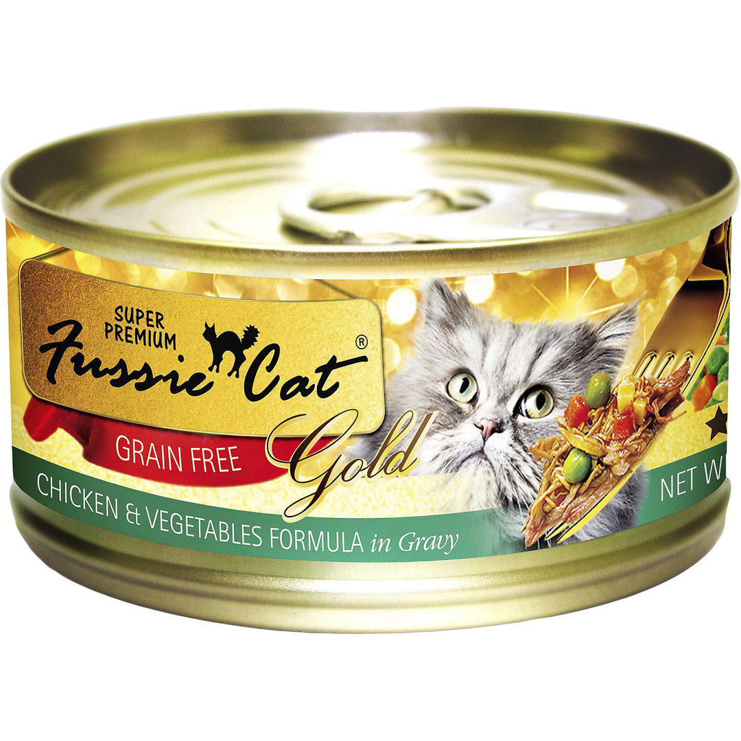 Fussie Cat Grain-Free Chicken & Vegetables Canned Cat Food, 2.8 oz.