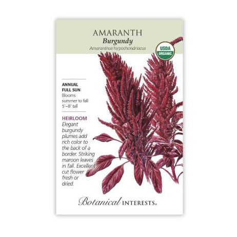 Burgundy Amaranth Botanical Interests Seeds