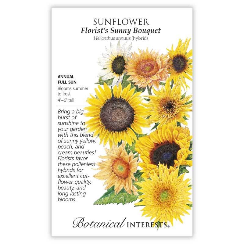 Sunflower, Botanical Interests Florist's Sunny Bouquet Seeds