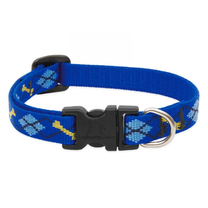 Lupine Dog Collar, 1/2" Wide, 6"-9" Adjustable Neck, Dapper Dog