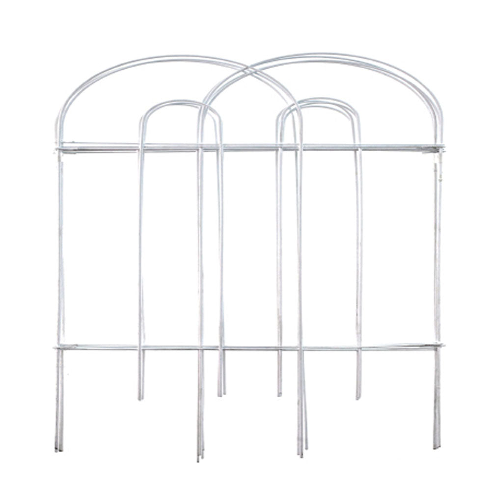 Garden Zone, Gard'n Border Double Hoop Folding Fence, 32" H x 10' L, White