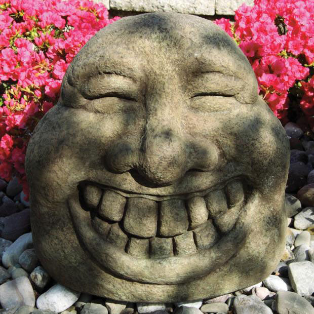 Laughing Garden Face Statue, 20"