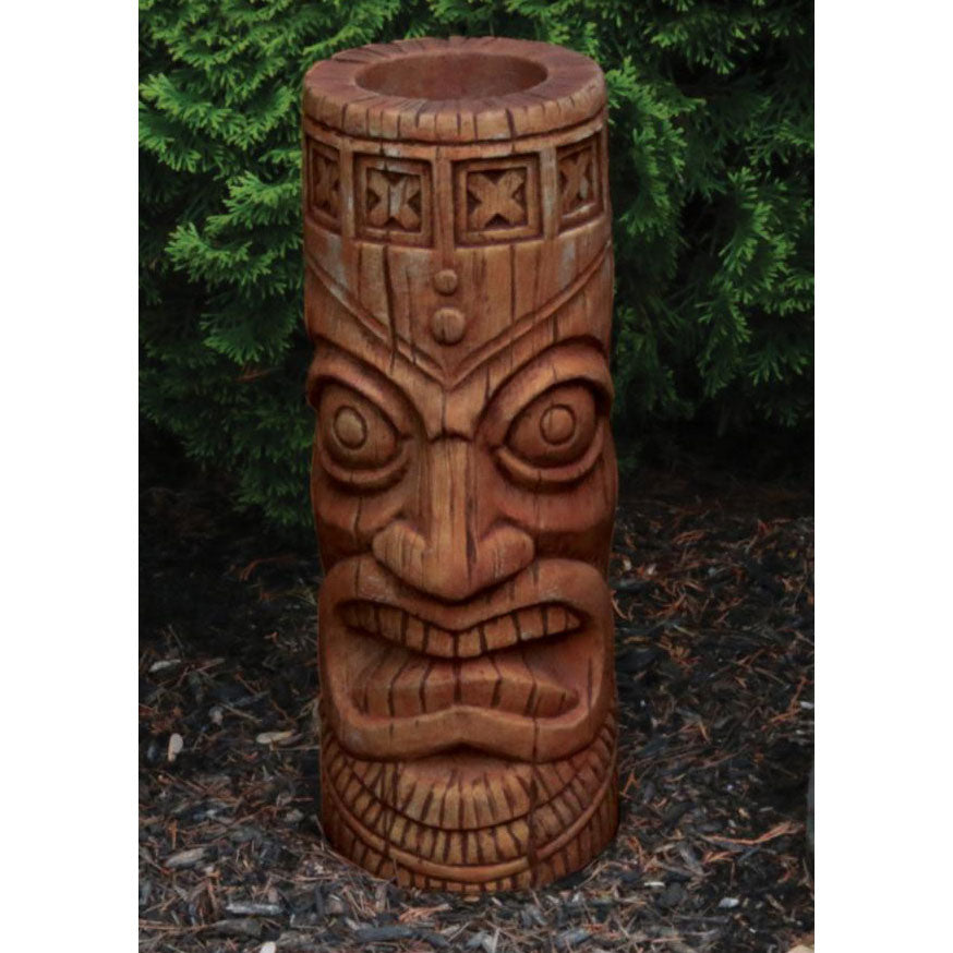Braided Beard Tiki Statue, 18"