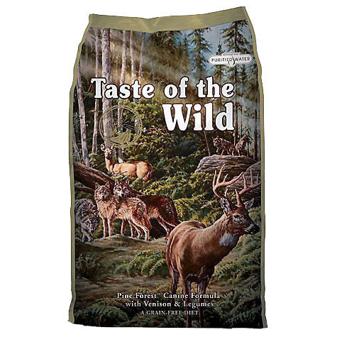 Taste of the Wild, Pine Forest Canine Formula with Venison & Legumes Dog Food, 28 LB