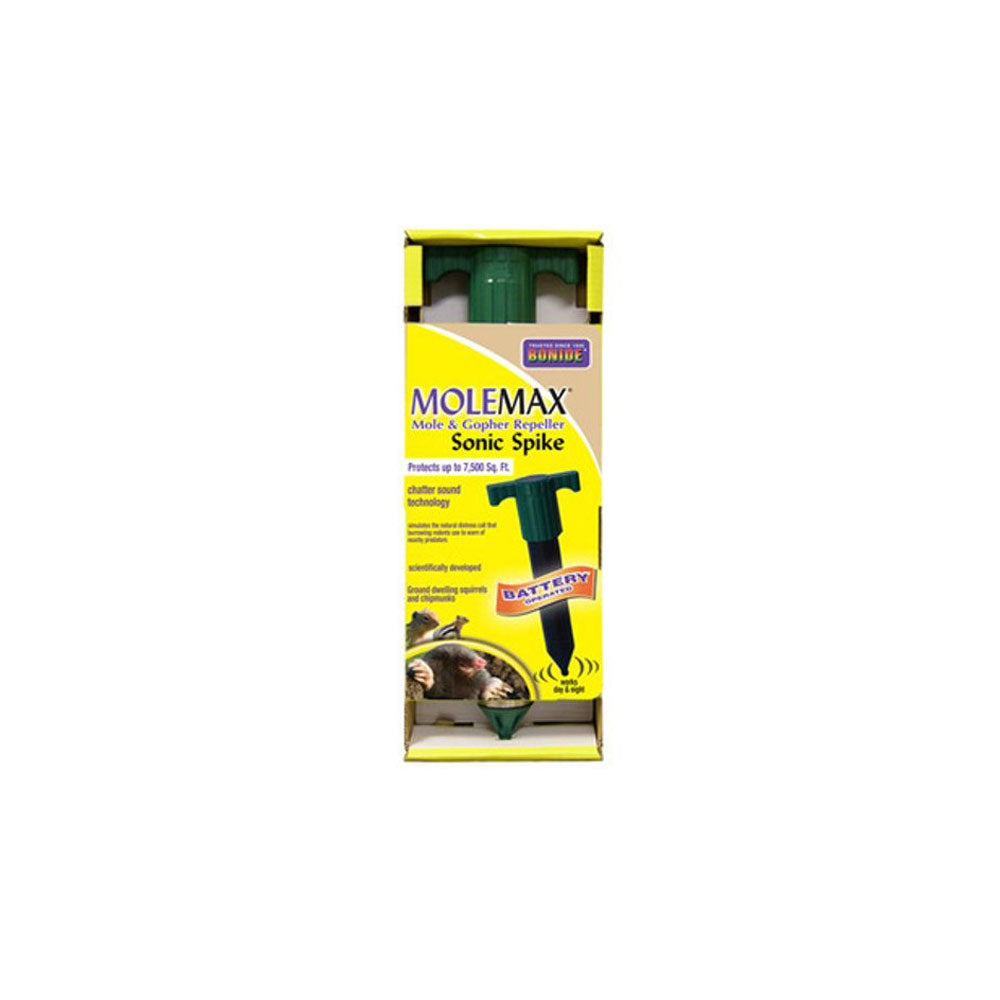 Bonide Molemax Sonic Spike Repeller, Battery-Operated, 3.5 in L