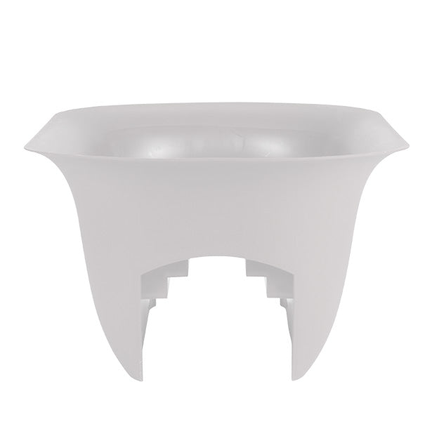 Bloem Modica Plastic Rail Planter, White, 24 in.