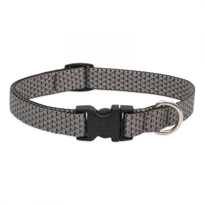 Lupine Eco Dog Collar, 3/4" Wide, 9"-14" Adjustable Neck, Granite